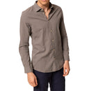 Camicia uomo in puro lino con collo francese  - slim fit