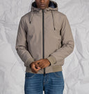 Giubbotto uomo in tessuto tecnico con cappuccio