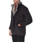 Giaccone casual uomo in tessuto tecnico color nero