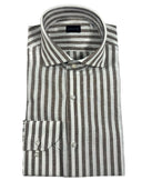 Camicia uomo Bagariny collo francese in lino e cotone - regular fit