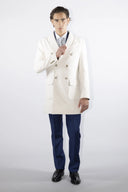 Cappotto doppiopetto sartoriale da uomo in pregiata lana