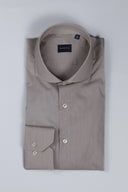 Camicia uomo Bagariny sartoriale in cotone fil a fil stretch - slim fit