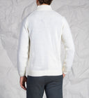 Cardigan uomo con bottoni e zip in misto lana