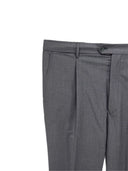 Pantalone sartoriale classico uomo drop 0 con pinces in misto fresco lana Tasmania