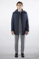 Cappotto tecnico da uomo con cappuccio e interno in piumino estraibili