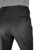 Pantalone classico sartoriale uomo Roberti drop 4 con pinces in misto fresco lana Tasmania