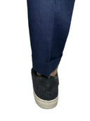 Pantalone uomo sartoriale Ardenti drop 6 in puro lino blu
