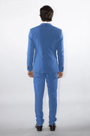 Abito uomo drop 7 sartoriale azzurro in pura lana super 120's Caracciolo