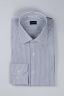 Camicia uomo Bagariny sartoriale in cotone riga larga - regular fit