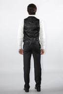 Abito uomo drop 6 sartoriale tre pezzi super 120’s nero fiammato