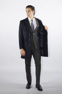 Cappotto classico monopetto uomo sartoriale in lana e cashmere