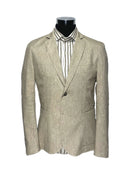 Giacca uomo sartoriale 2 bottoni in lino e cotone sfoderata