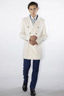 Cappotto doppiopetto sartoriale da uomo in pregiata lana