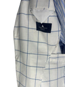 Giacca uomo sartoriale 2 bottoni in lino e cotone sfoderata