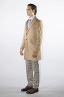 Cappotto classico monopetto uomo sartoriale in lana e cashmere