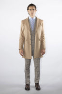 Cappotto classico monopetto uomo sartoriale in lana e cashmere