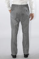 Pantalone classico sartoriale uomo Alexander drop 4 in flanella di lana con pinces