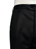 Pantalone classico sartoriale uomo Roberti drop 4 con pinces in misto fresco lana Tasmania