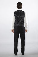 Abito uomo 3 pezzi sartoriale 2 bottoni drop 4 in misto lana