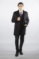 Cappotto doppiopetto sartoriale da uomo in pregiata lana