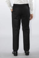 Pantalone classico sartoriale uomo Roberti drop 4 in misto lana Tasmania con pinces