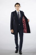 Cappotto doppiopetto sartoriale da uomo in pregiata lana