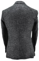 Giacca Blazer uomo 2 bottoni lana sfoderata operato antracite Made in Italy