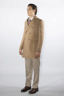 Cappotto doppiopetto sartoriale da uomo in pregiata lana