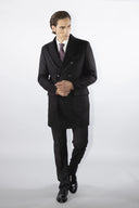 Cappotto doppiopetto sartoriale da uomo in pregiata lana