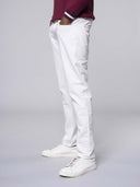 Jeans uomo 5 tasche in denim leggero bianco