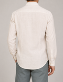 Camicia uomo in puro lino collo francese tinta unita – slim fit