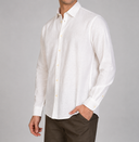 Camicia uomo in puro lino collo francese tinta unita – slim fit