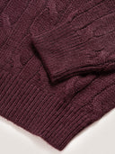 Maglia uomo a girocollo intrecciata in misto lana