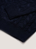 Maglia uomo dolcevita a trecce in misto lana