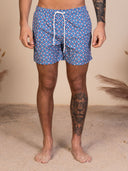 Costume Uomo Fantasia Geometrica Blu con Laccio