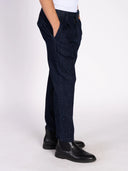 Jeans uomo modello tasca America con pinces in denim