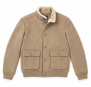 Giubbotto uomo bomber effetto suede con collo e interno in ecopelliccia