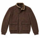 Giubbotto uomo bomber effetto suede con collo e interno in ecopelliccia