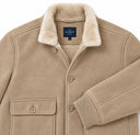 Giubbotto uomo bomber effetto suede con collo e interno in ecopelliccia