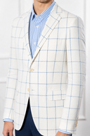 Giacca uomo sartoriale 2 bottoni in lino e cotone sfoderata – slim fit