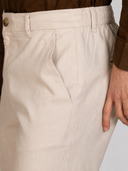 Bermuda uomo in lino e cotone con vita elasticizzata - slim fit