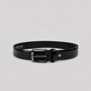 Cintura uomo in pelle di agnello liscia 3 cm con fibbia classica