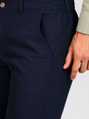Bermuda uomo in lino e cotone con vita elasticizzata - slim fit