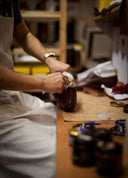 Mocassino classico uomo Antica Sartoria Napoletana con nappine in pelle liscia nera