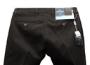 Pantaloni classico "Briatore"in cotone piquet streetch Art. 137PIQUET col. moro Made in Italy