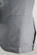 Giacca R63 Blazer uomo 2 bottoni lana tasmania art. Amalfi, sfoderata perla Made in Italy