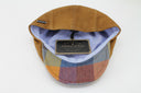 Berretto Alfonso D'este pelle camoscio 5 spicchi Art. Suede Leather Marroncino Made in Italy