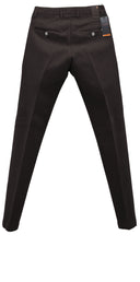 Pantaloni classico "Briatore"in cotone operato streetch Art. TF46 col. moro Made in Italy