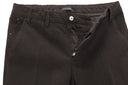 Pantaloni classico "Briatore"in cotone operato streetch Art. TF46 col. moro Made in Italy