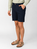 Bermuda uomo in lino e cotone con vita elasticizzata - slim fit